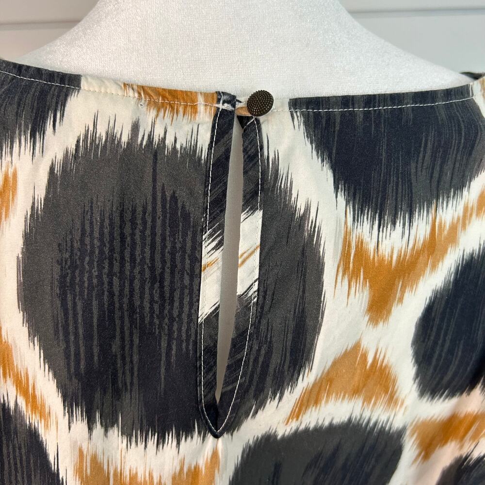 Maeve Black and Tan Patterned Long Sleeve Dress - Picture 6 of 12